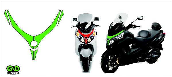 Kit Adesivos Máscara De Farol Maxsym 400i