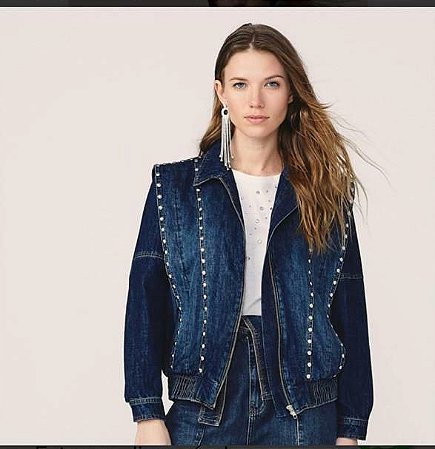 Jaqueta Jeans Bebela Com Detalhes Mariane Gamm Modas Multimarcas