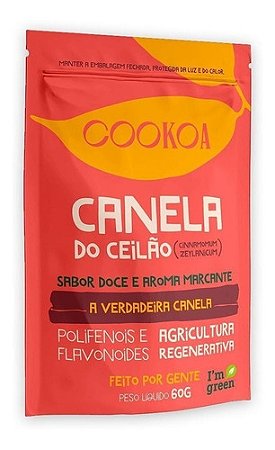 Canela Do Ceilão Em Pó Cookoa Cinnamomum Zeylanicum 60g