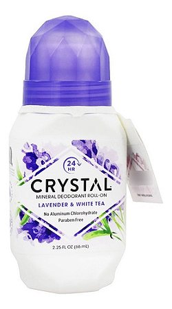Desodorante Crystal Roll On Lavanda E Chá Branco