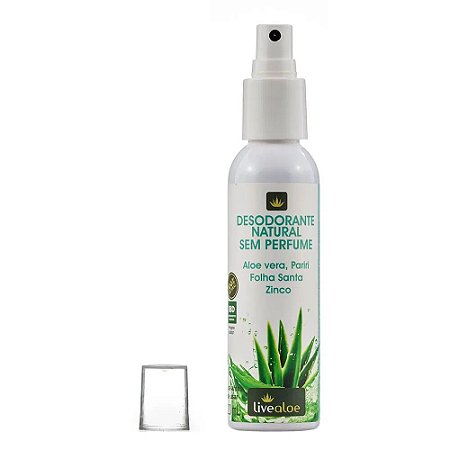 Desodorante Sem Perfume Natural e Vegano Livealoe 120 ml