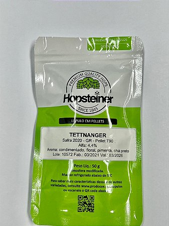 Lúpulo Tettnang em pellet T-90 Hopsteiner - Safra 2020