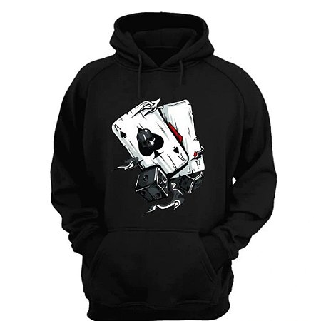 Blusa Moletom Baralho Preta
