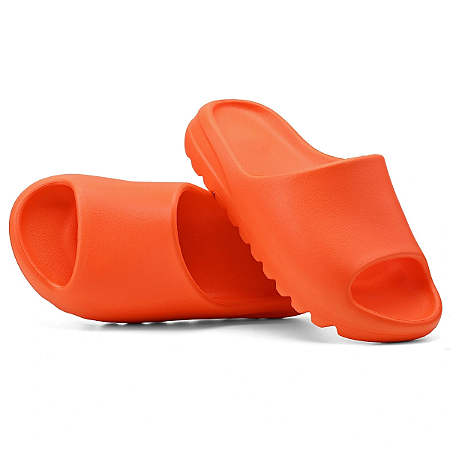 Chinelo Nuvem Slide Yezz Confortável Todo Em Eva-Laranja