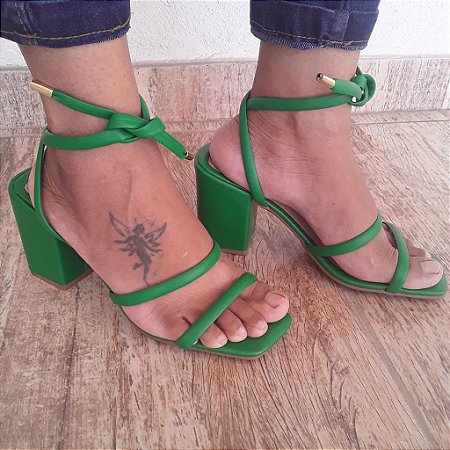 Sandália Duas Tiras Meia Cana