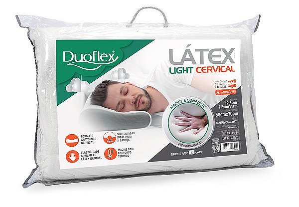 Travesseiro Látex Light Cervical Duoflex