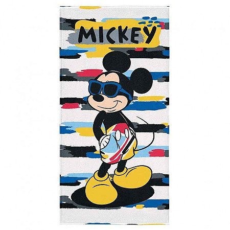 Toalha Aveludada Banho Mickey 70x140cm - Lepper