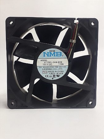 Microventilador Fan NMB 12V 1.30A 120x120z38mm Modelo 4715KL-04W-B56 3 Fios
