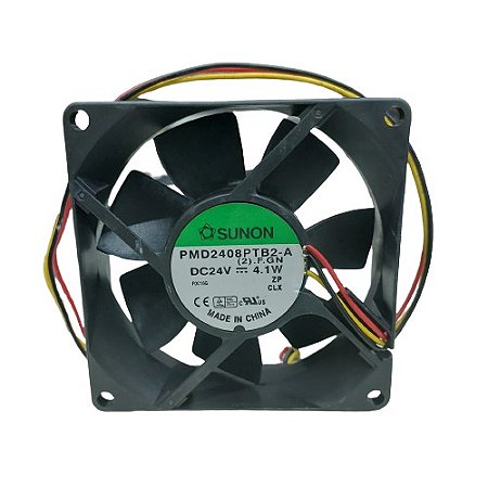 Cooler Fan Sunon 24 volts 4,1watts Modelo PMD2408PTB2-A com 3 Fios e Conector