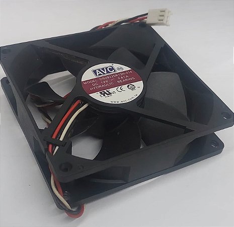 Cooler AVC 90x90x25mm Dc12v 0.41a 3 Fios Ds09225r12h 3 Fios com rolamento