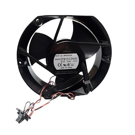 COOLER DC BRUSHLESS 150X170X50 12V 3.20A  MOD: EFB1512HHG COM LED 3 FIOS