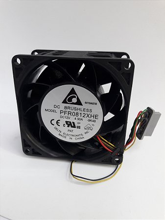 Cooler Fan Delta 12v 4.90a 80x80x38mm Modele Pfr0812xhe 4 fios com PWM com conector e led