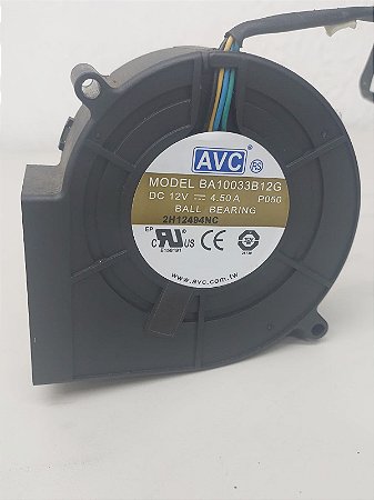 Cooler Caracol AVC 12v 4,50a 95x95x30mm Modelo BA10033B12G 4 Fios com conetor PWM