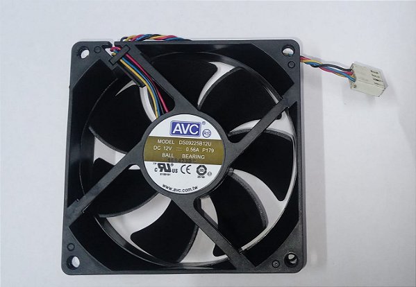 Cooler Fan AVC 12v 0,56a 92x92x25mm Modelo DS092225B12U 4 Fios PWM
