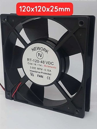 Cooler Fan Nework 48vdc 0,15a 120x120x25mm Modelo RT-120-48 VDC