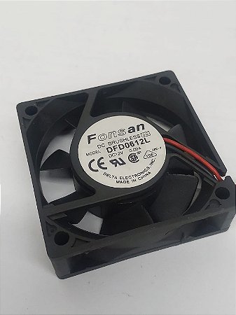 Micro Ventilador 12V 0.09A FONSAN Modelo DFD0612L 3000RPM Com rolamento  2 FIOS silencioso
