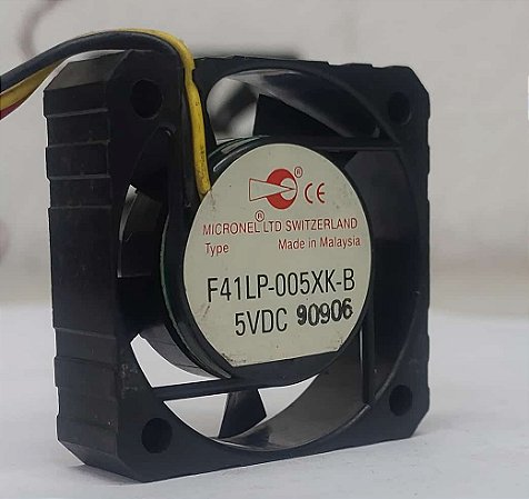 Micro Cooler Fan 5v 40x40x12mm 3 fios Modelo F41LP-005KX-B