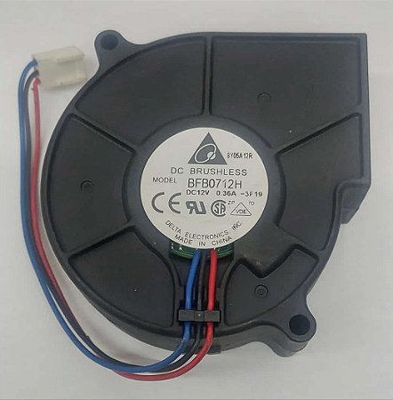 Micro Ventilador Caracol Delta 12v 0,36a Modelo BFB0712H 3 Fios
