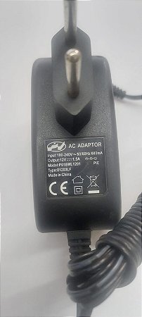 Fonte de alimentação 12v 1,50a Pino P4 Kit com 100 unidades