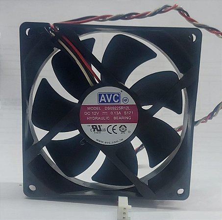 Cooler Fan AVC 12v 0,13a silencioso 92x92x25mm Modelo DS09225R12L