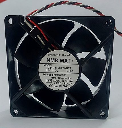 Micro Ventilador NMB 12v 0,38a 80x80x25mm Modelo 3110KL-04W-B79 3 fios