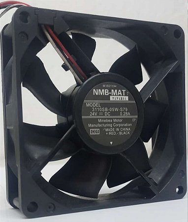 Cooler Fan NMB 24v 0,26A 90x90x25mm Modelo 3610kl-05w 3 fios com conector super silencioso