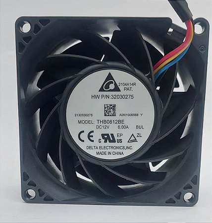 Cooler Delta 12v 6a Mod Thb0812be Aircooling Pc 80x38mm 72watts Pwm Preto