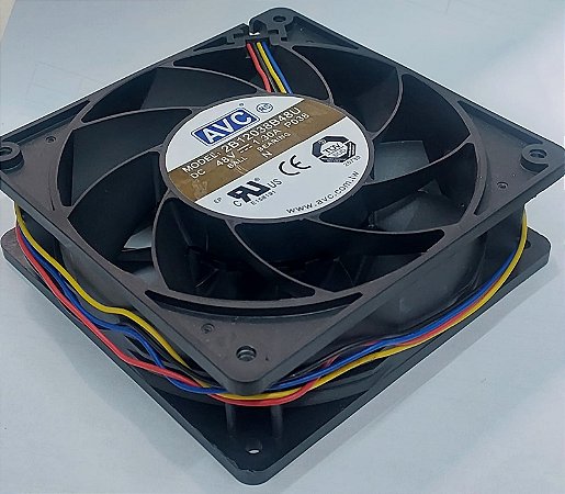Ventoinha Fan Avc 120x38mm 48v 1,30a Modelo 2b12038b48u Pwm Preto