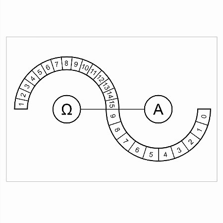 R101 - Ômega-Alfa Gráfico de Radiestesia PVC com filme transparente de proteção