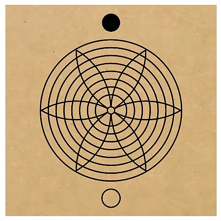 R52 - Harmonia MDF 3mm 20x20cm Radiestesia Radiônica