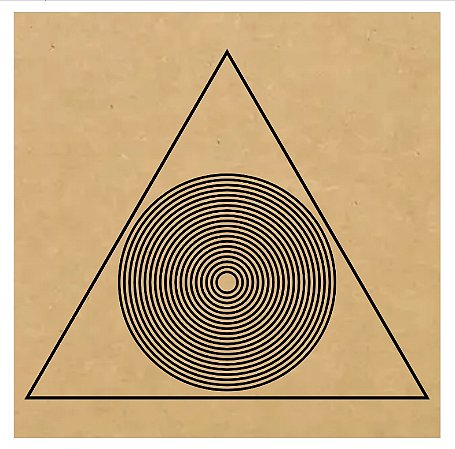 R139 - Triângulo Divino MDF 3mm 20x20cm Radiestesia Radiônica