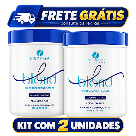 Kit 2 Celer Blond 500g | Pó Descolorante Profissional 9 Tons + Frete Grátis