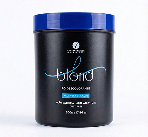 Pó Descolorante Dust Free 9 tons Hair Princess 500g