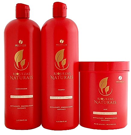 Kit Frutas Vermelhas Riquezas Naturais Hair Princess 3 Passos