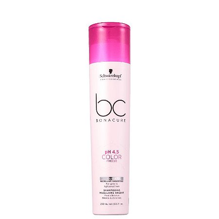 Schwarzkopf Professional BC Bonacure pH 4.5 Color Freeze Micellar Silver - Shampoo Desamarelador 250ml