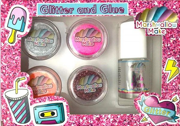 Marshmallow Make Kit Glitter and Glue