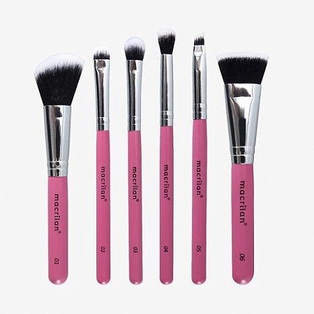 Macrilan - Kit de Pincéis com 6 unidades + Necessair Travel KP10-2