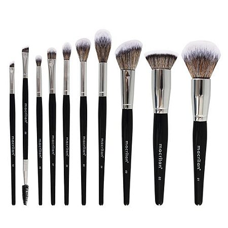 Macrilan - Kit de Pincéis com 10 unidades + Necessair Linha Max A100