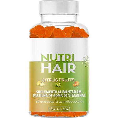 Nutri Hair - Gummies Suplemento Alimentar Citrus