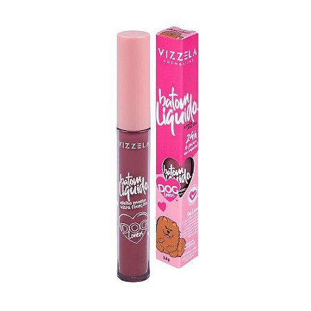 Vizzela - Batom Líquido Matte Dog Lovers - Cor 17 Chow Chow
