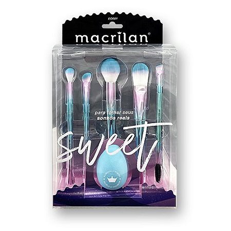 Macrilan - Kit de Pincéis com 5 UN Sweet ED001