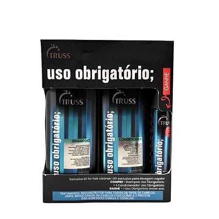 Truss - Kit Promocional Truss Uso Obrigatório Shampoo 300ml + Condicionador 300ml Ganhe Leave-in 30ml
