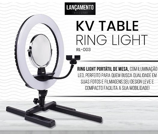 Klass Vough - Ring Light Led de Mesa