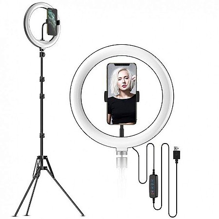 Ring Light - Led Iluminador 16cm com Tripé