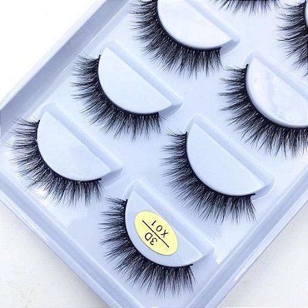 Cilios - Cartela com 05 pares modelo 3D X01