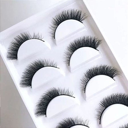 Cilios - Cartela com 05 pares modelo Nova 1
