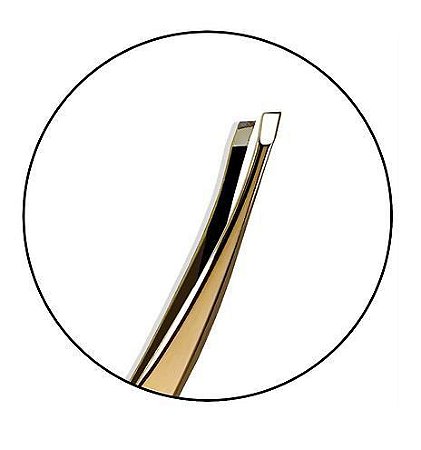 Klass Vough - Pinça Profissional Chanfrada Dourada TW1077G