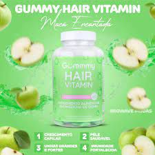 Nutri Hair - Cabelo/Pele/Unha 60 gummies Suplemento Alimentar MAÇA VERDE 60UN