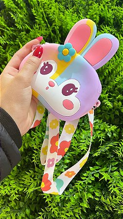 Bolsa Infantil de Silicone  Cor Arco Íris