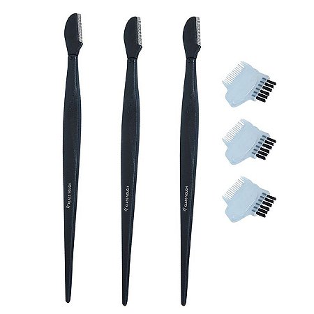 klass Vough - Navalhete Para Sobrancelha 2em1 C/ 3 Unidades RZ03